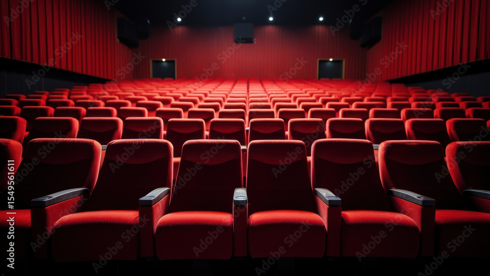 Fototapeta premium Auditorium cinema stage chair.