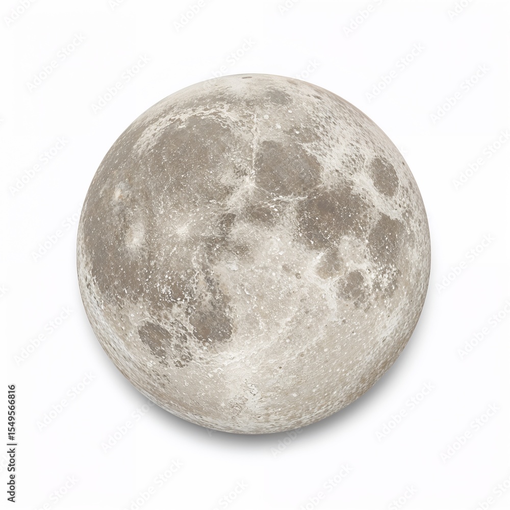 Realistic representation of the moon showcasing its surface details and craters, perfect for space-themed presentations Realistic representation of the moon showcasing its surface details and craters, perfect for space-themed presentations