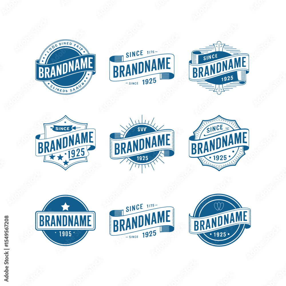 Unique badge logo Modern and minimalist vector and abstract logo