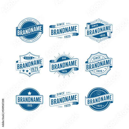Unique badge logo Modern and minimalist vector and abstract logo