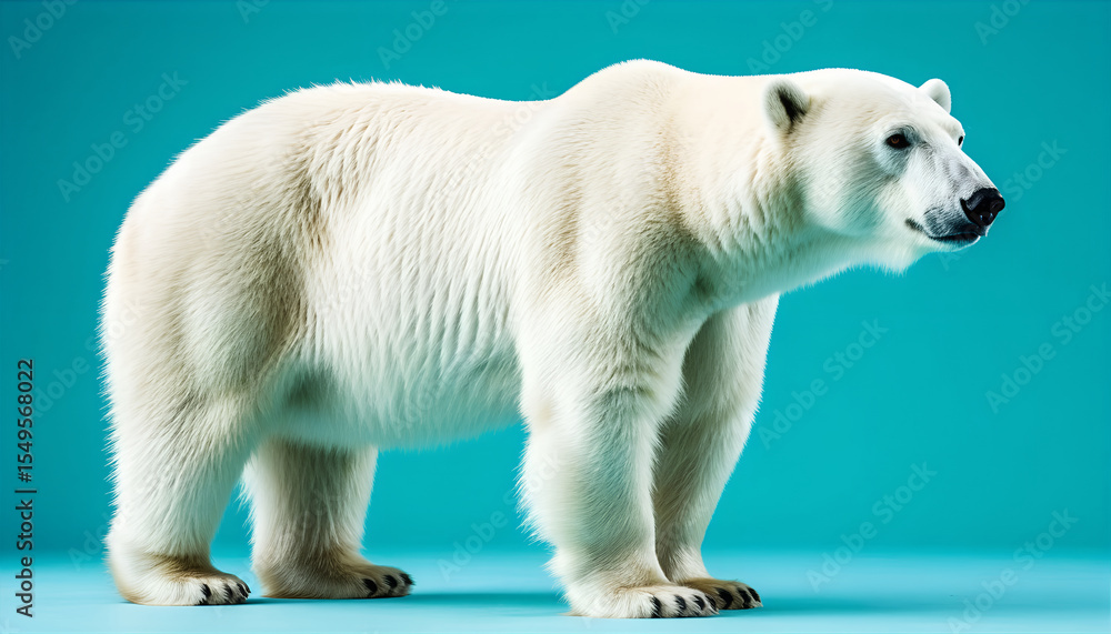 Fototapeta premium Majestic Polar Bear Standing Full Body Studio Shot