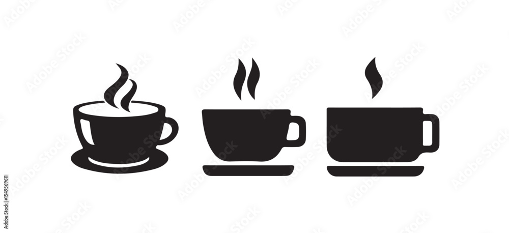 custom made wallpaper toronto digitalCup cofee icon. Silhouette tea cup symbol, Coffee mug icon sign symbol design. vector illustration eps 10.