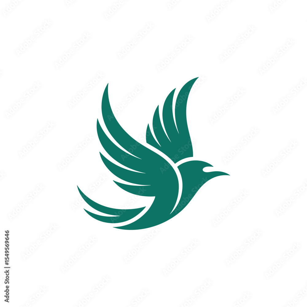 Fototapeta premium Unique bird logo Modern and minimalist vector and abstract logo