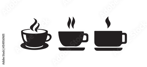 Wallpaper Mural Cup cofee icon. Silhouette tea cup symbol, Coffee mug icon sign symbol design. vector illustration eps 10. Torontodigital.ca