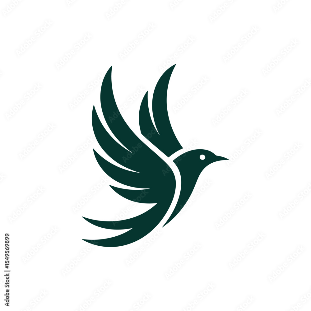 Fototapeta premium Unique bird logo Modern and minimalist vector and abstract logo