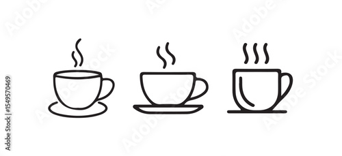  Coffee cup icon bundle set. cup a coffee icon vector illustration eps 10.