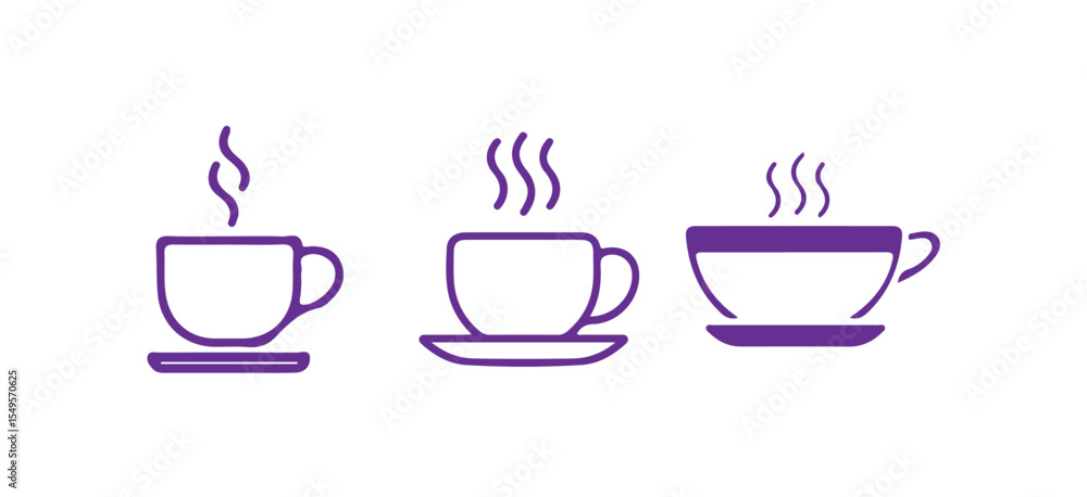 Coffee cup icon bundle set. cup a coffee icon vector illustration eps 10. Coffee cup icon bundle set. cup a coffee icon vector illustration eps 10.