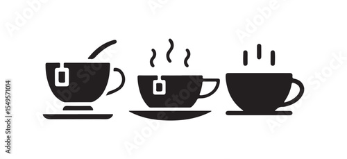  Coffee cup icon bundle set. cup a coffee icon vector illustration eps 10.