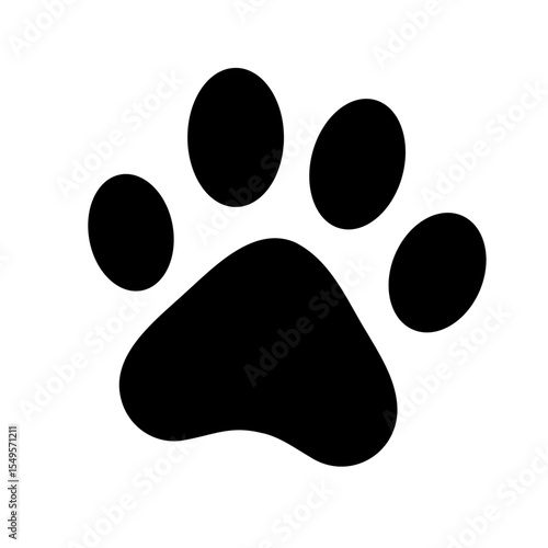シンプルな動物の足跡シルエットアイコン