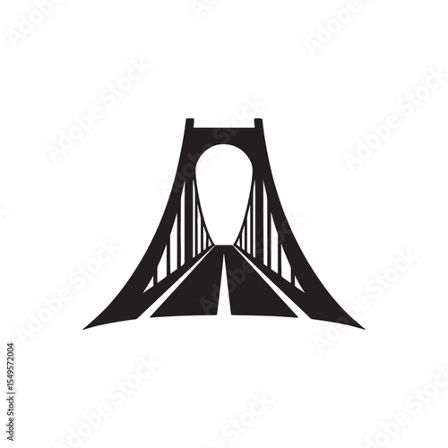 Unique bridge logo Modern and minimalist vector and abstract logo