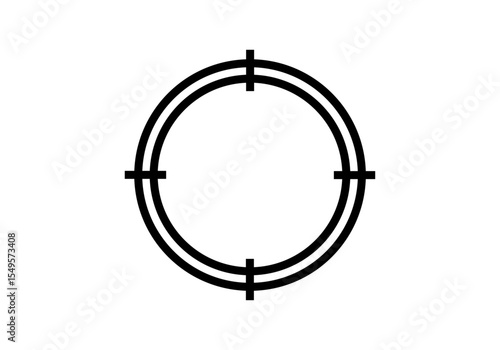 Icono negro de mira en fondo blanco