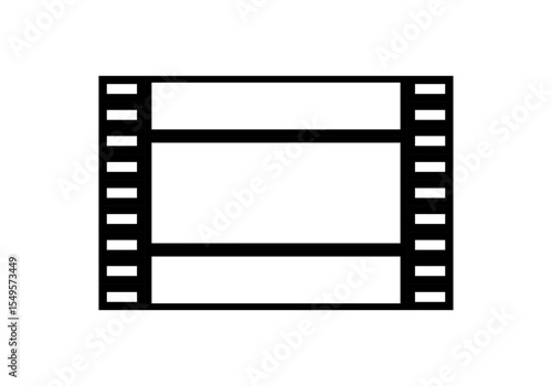 Icono negro de película de cine