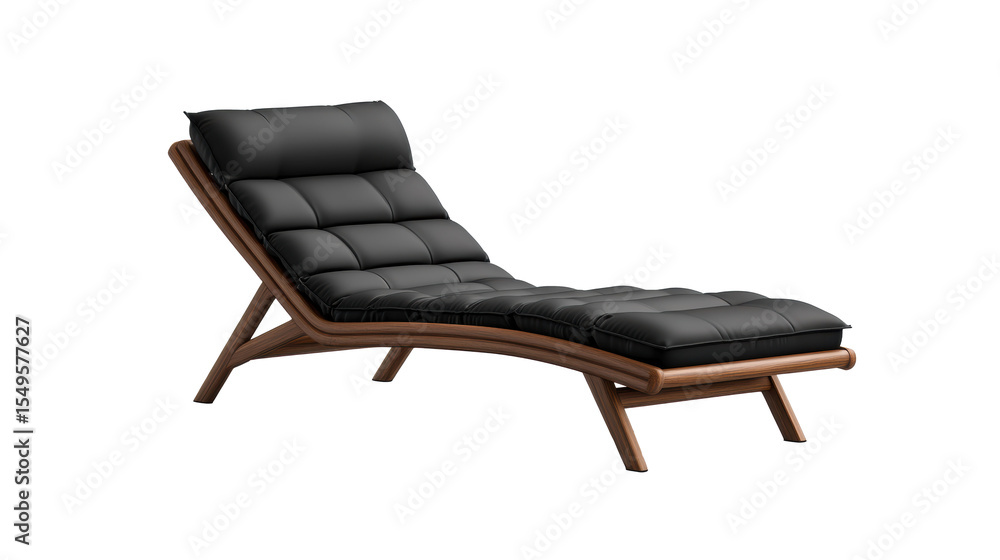 Modern Sun Lounger on Transparent Background Modern Sun Lounger on Transparent Background