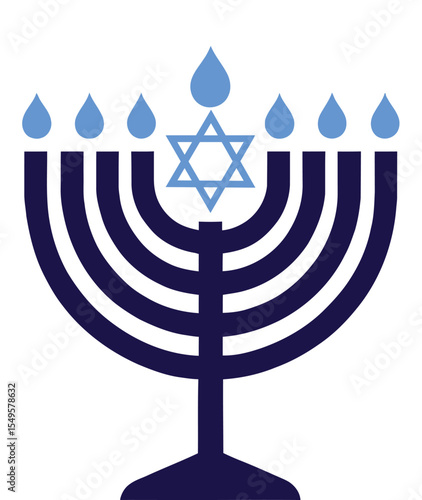 menorah with candles logo vector