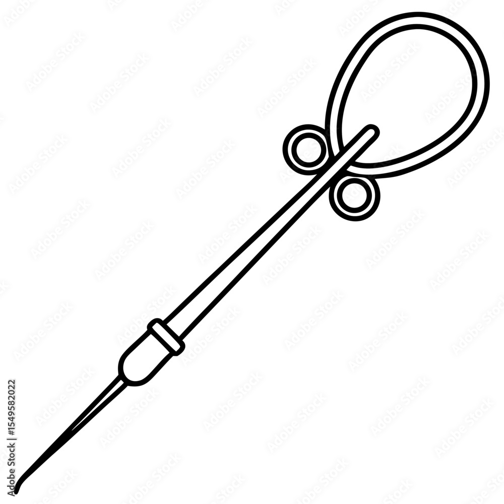 Hemostat line art vector Hemostat line art vector
