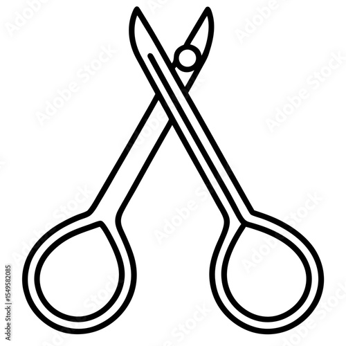 Hemostat line art vector