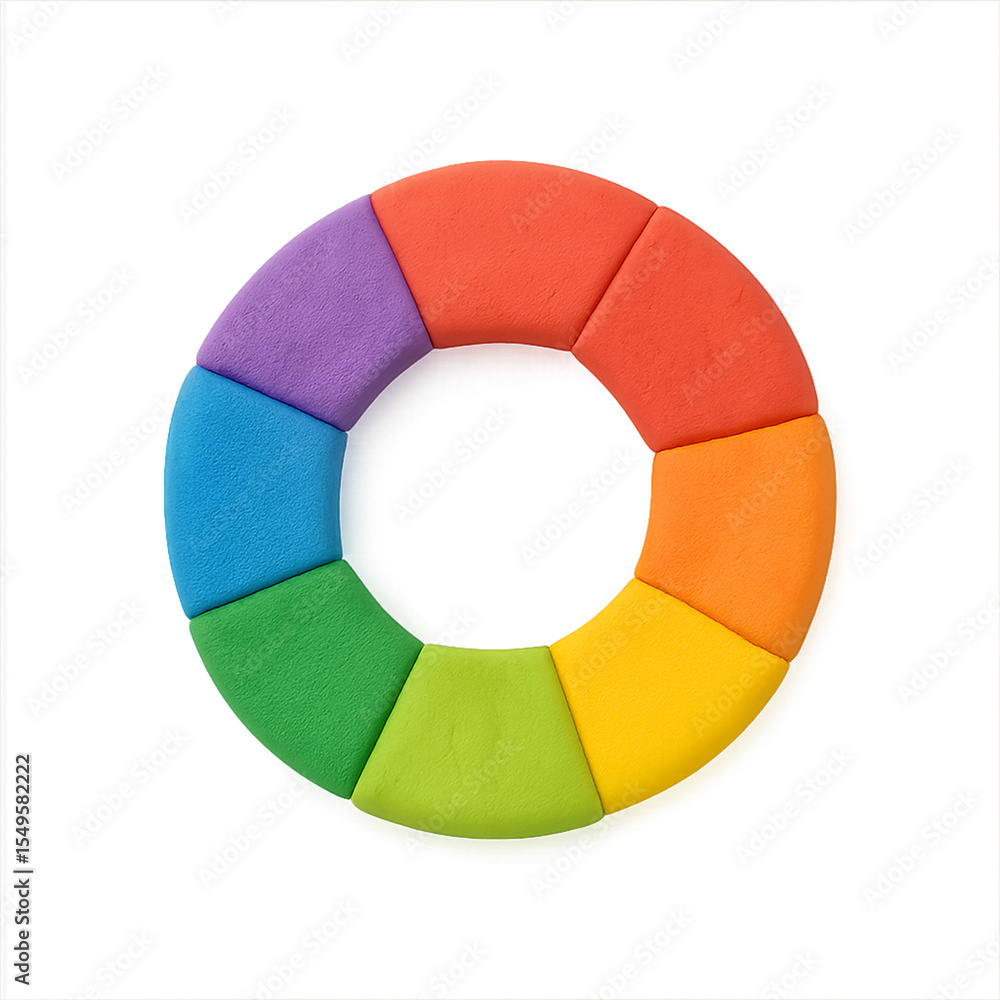 Colorful toy blocks arranged in a circular shape, forming a vibrant ring on a white surface. Colorful toy blocks arranged in a circular shape, forming a vibrant ring on a white surface.