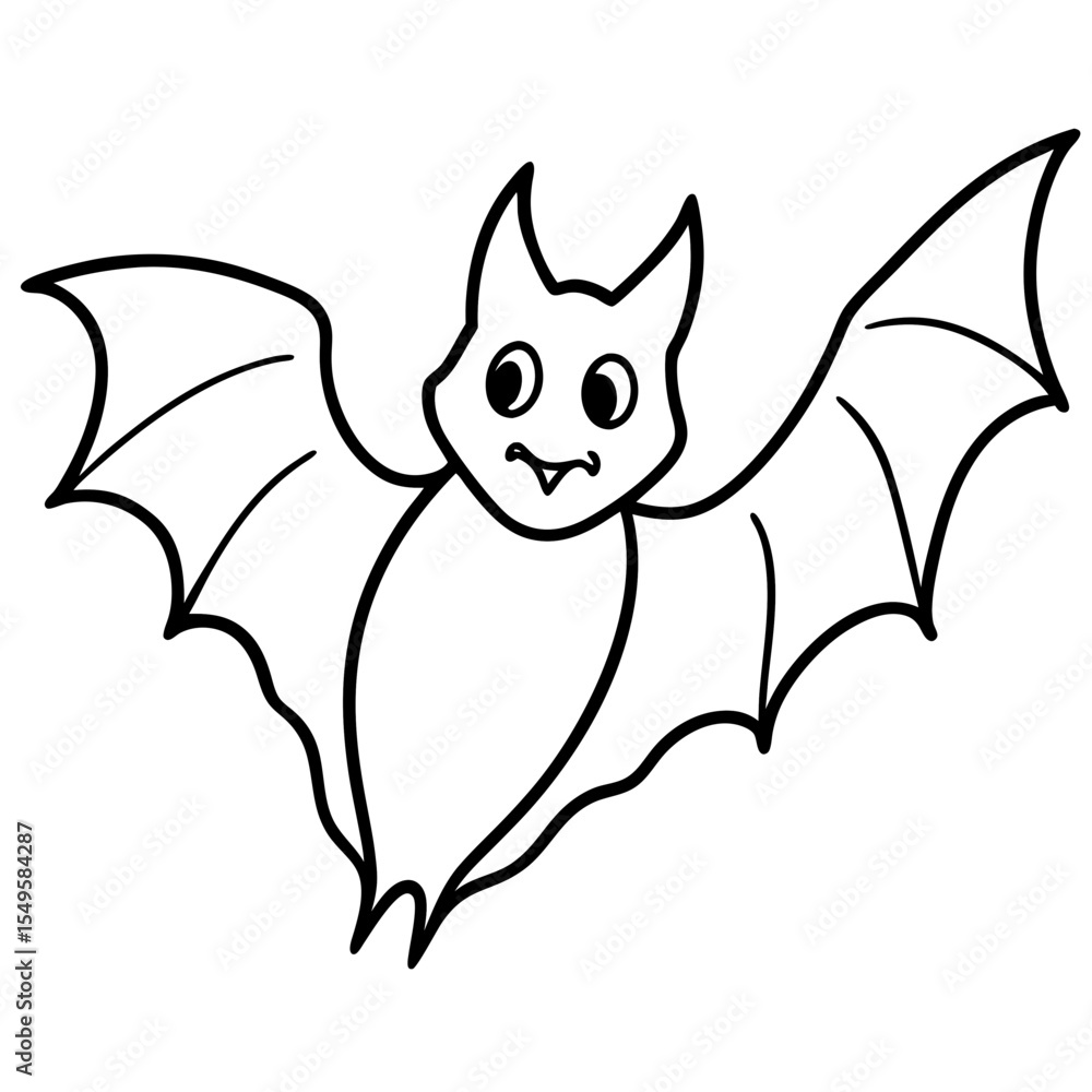 Obraz premium Ghost Bat line art vector