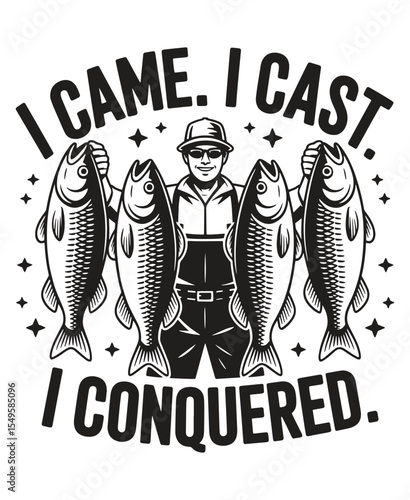 I came i cast i conquered fishing achievement graphic