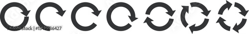 イラスト素材：サイクル図　黒　サイクル矢印　set of recycling icons. 	recyclable icon set.