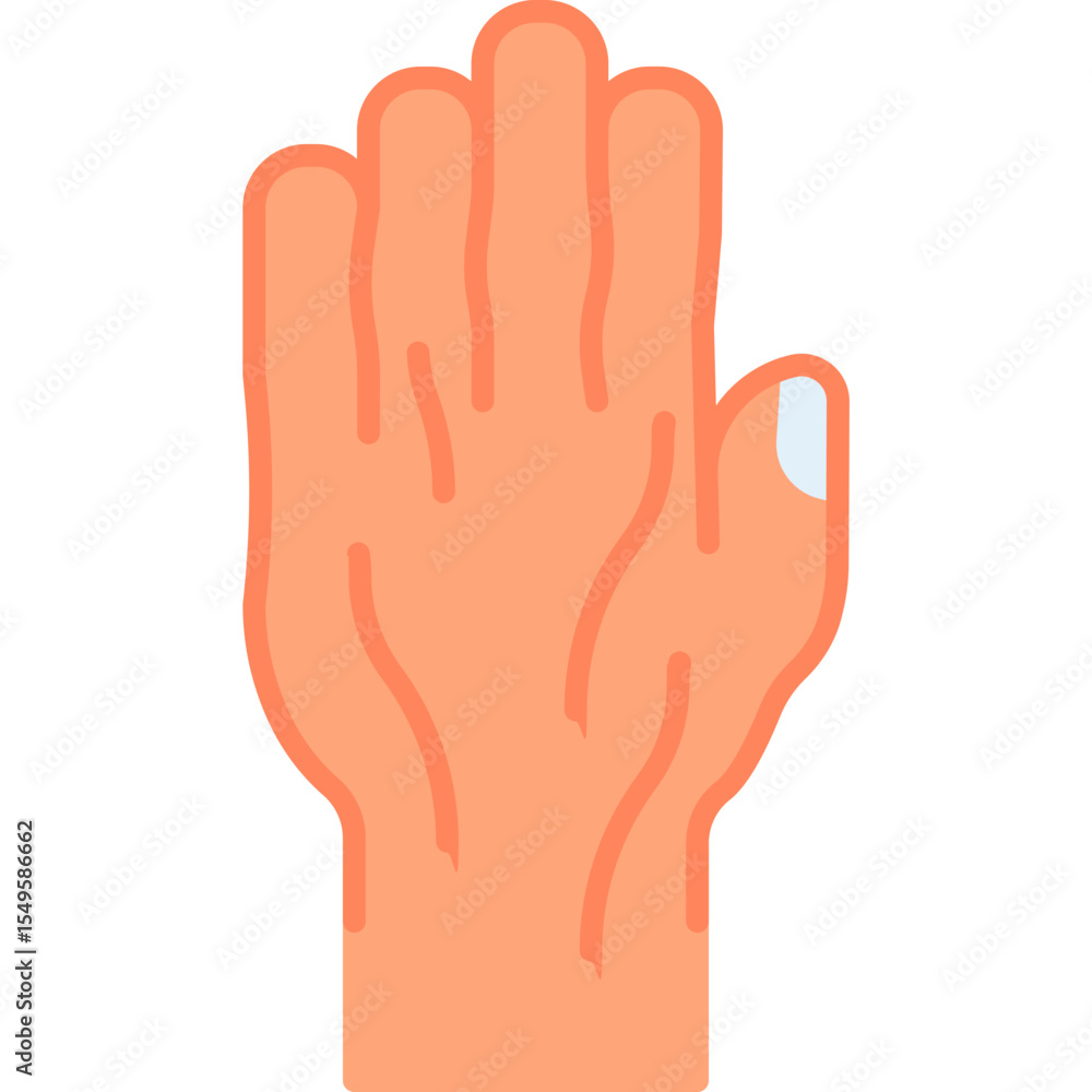 Obraz premium Old people hand vector icon. Hand gesture icon flat style. perfect use for logo, presentation, website, and more. modern icon design color style