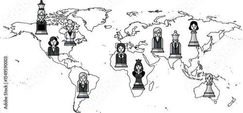 vector illustration of woman world day