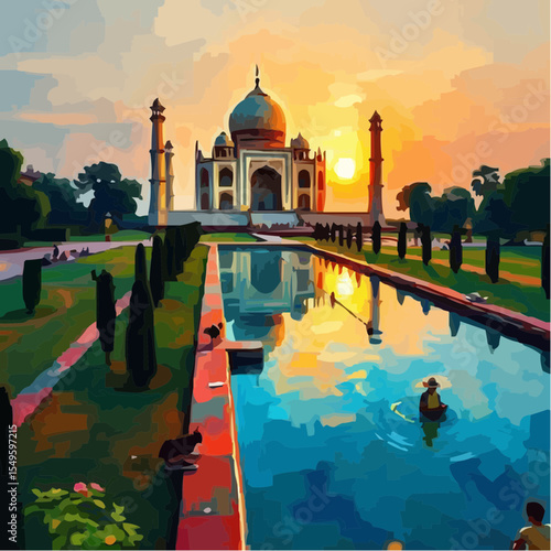 
digital art of the spectacular taj mahal 45