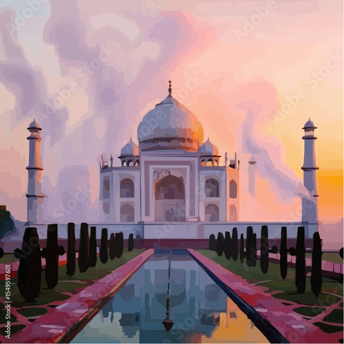 
digital art of the spectacular taj mahal 6
