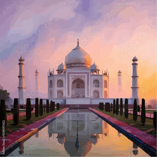 
digital art of the spectacular taj mahal 2