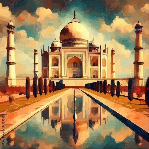 
digital art of the spectacular taj mahal 1