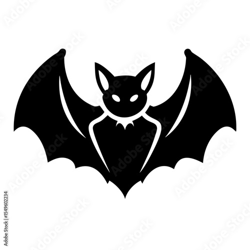 Bat animal silhouette on white background. Bat icon sign vector illustration design.