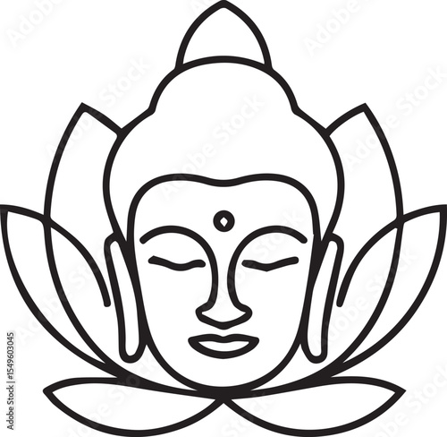Buddhist Silhouette Vector
