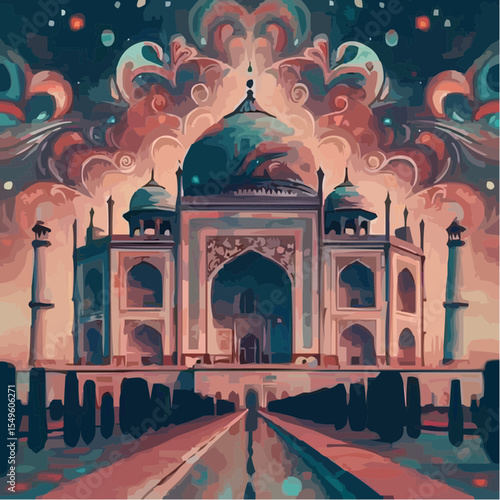 a new digital art version of the Taj Mahal

 74