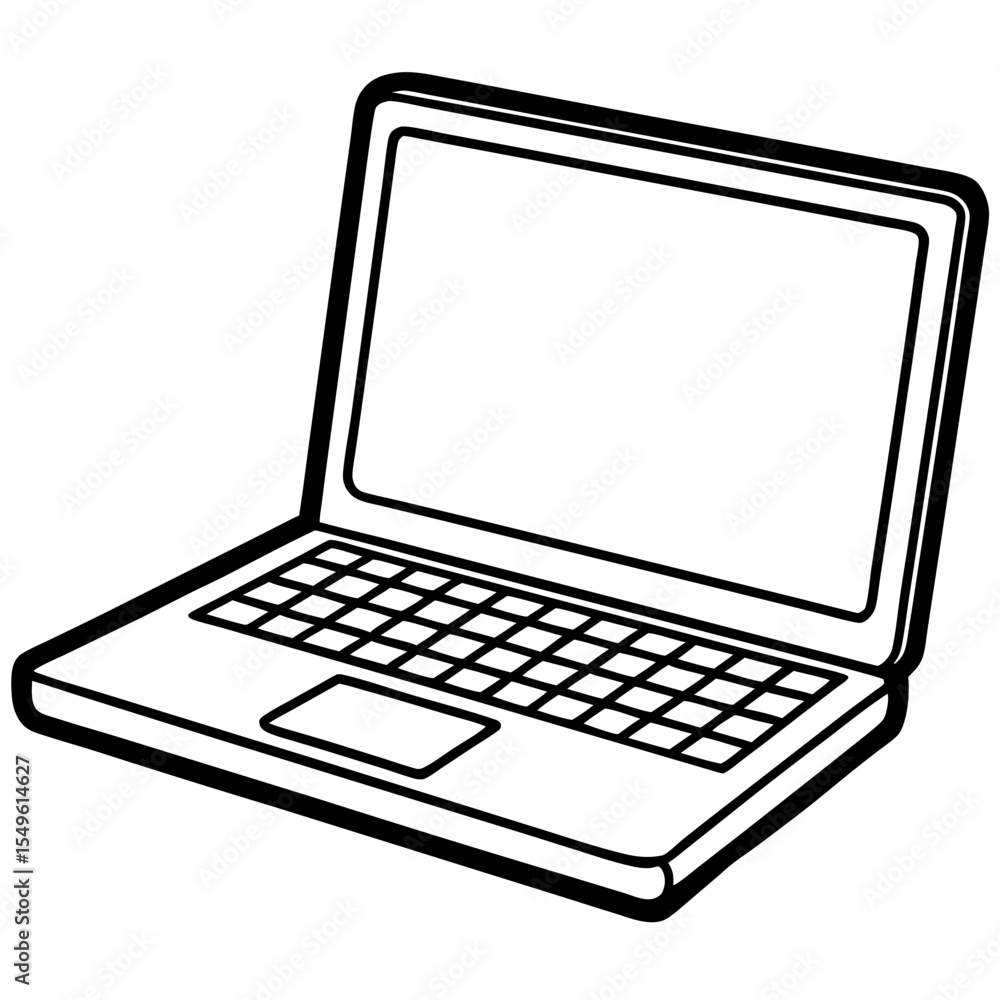 Laptop line art vector Laptop line art vector