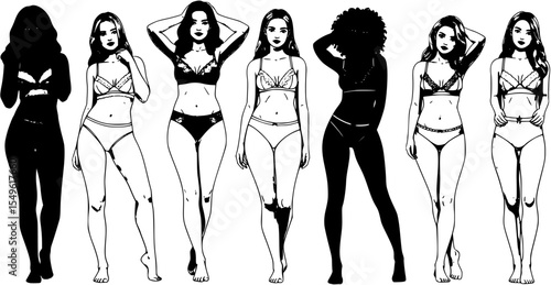 woman in underwear
