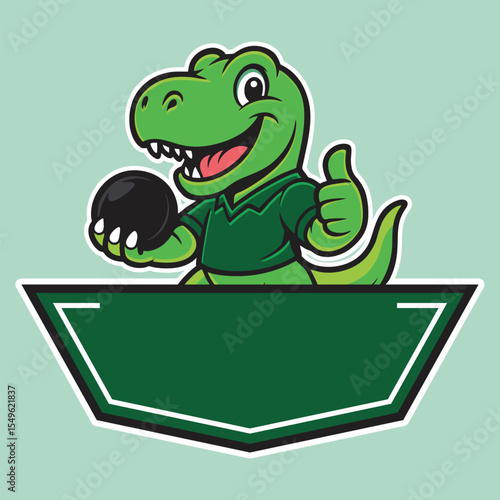 Dino Lawn Bowls Mascot