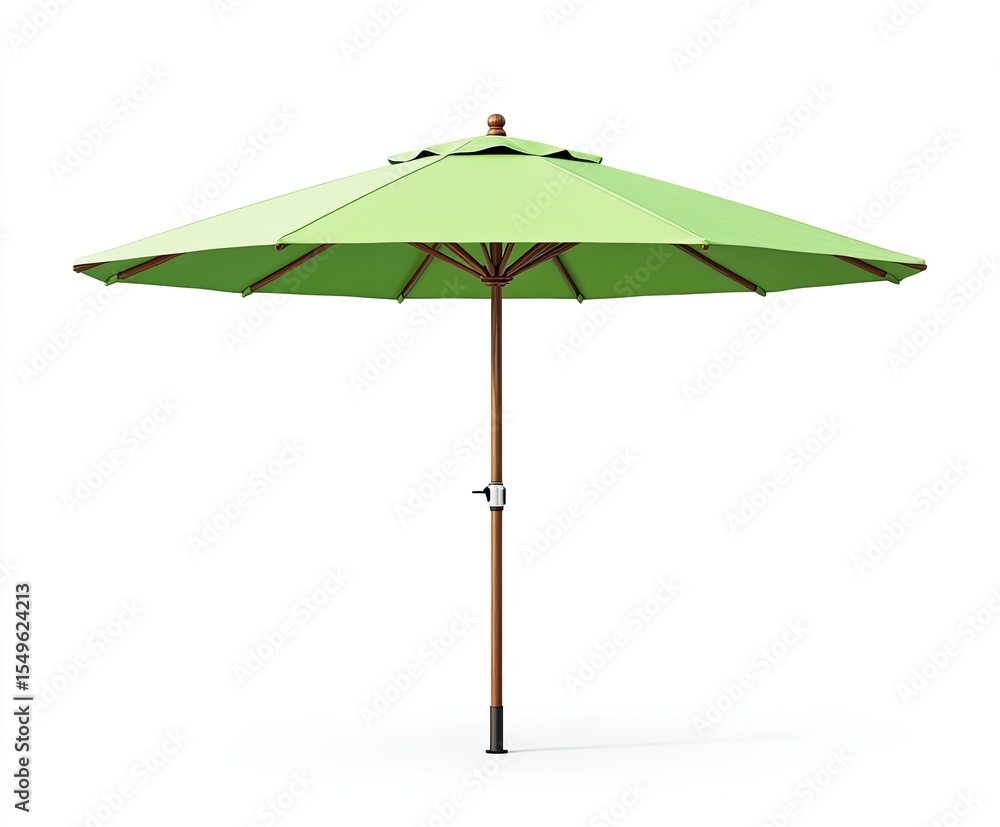 Fototapeta premium Light green garden umbrella, full view