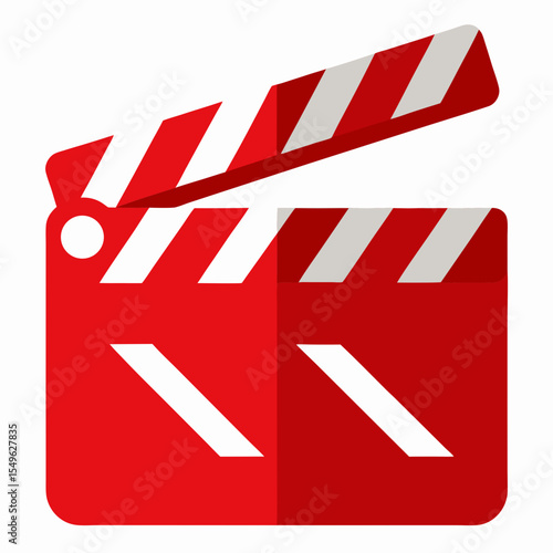 movie clapper board isolated