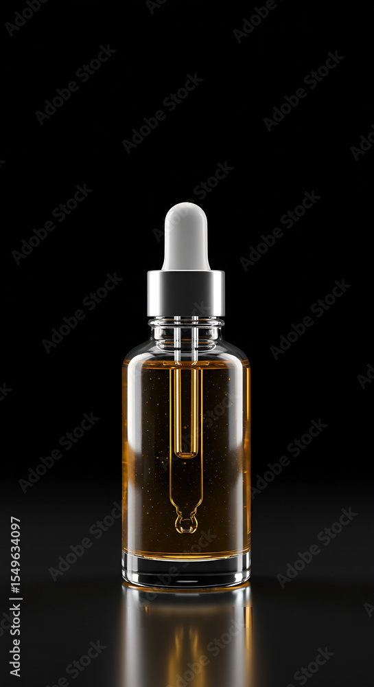 Naklejka premium Perfume bottle isolated on white and black background for cosmetic or beauty product display