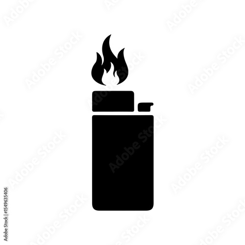 Gas lighter glyph icon