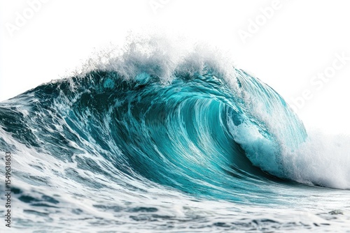 Fototapeta Naklejka Na Ścianę i Meble -  Powerful turquoise wave cresting