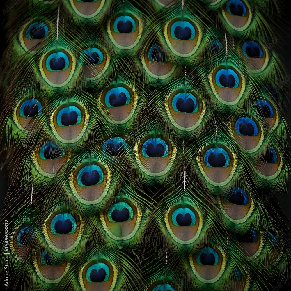 Fototapeta premium beautiful peacock feather close up