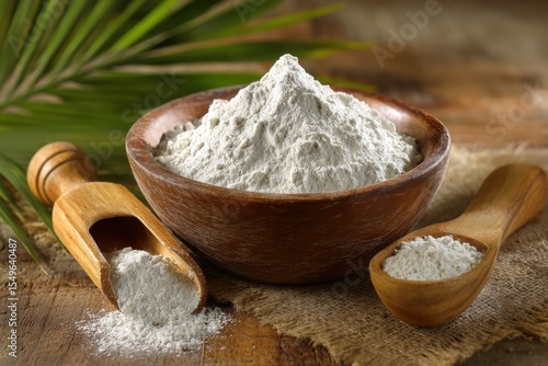 White cosmetic grade kaolin clay powder for facial masks and spa use
