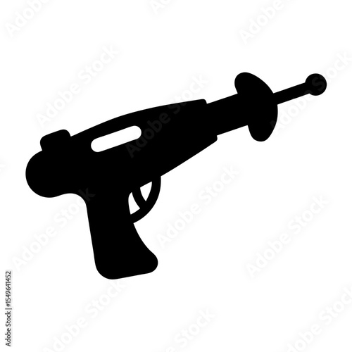 Silhouette of a Retro Ray Gun Blaster from a Science Fiction Setting