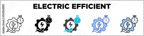 Electric Efficient Icon Pack Line Glyph