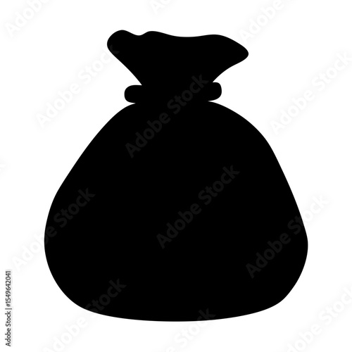 Silhouette of a tied sack, representing savings or a bag of goods