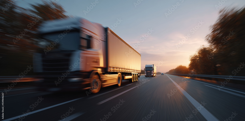 A man drives a truck along a highway during sunset, surrounded by trees and a clear sky. The scene captures the essence of long-distance hauling and the beauty of the road. A man drives a truck along a highway during sunset, surrounded by trees and a clear sky. The scene captures the essence of long-distance hauling and the beauty of the road.