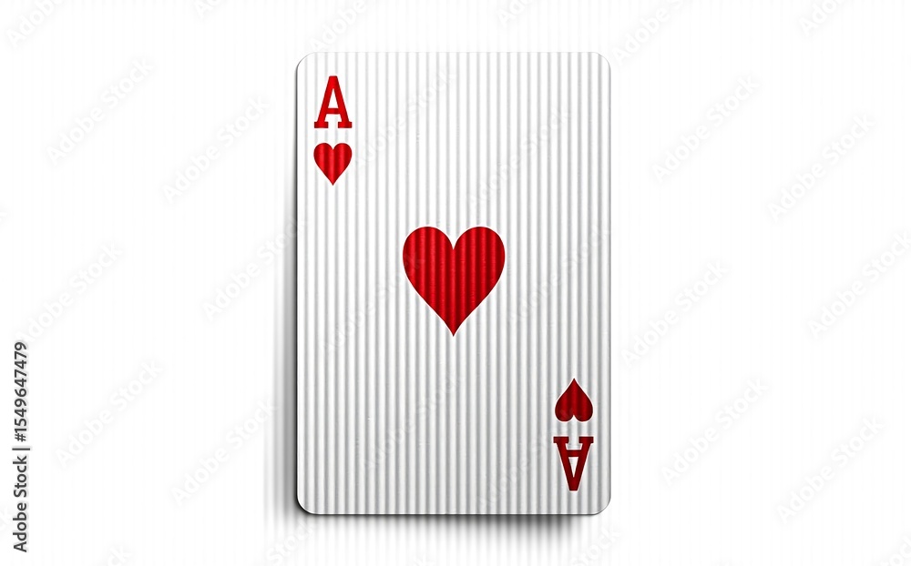 Obraz premium Ace of hearts playing card on textured background