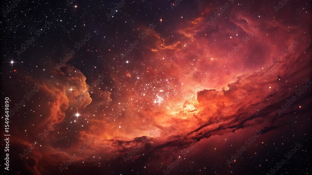 Fototapeta premium Abstract galaxy background with bright stars and blue nebula