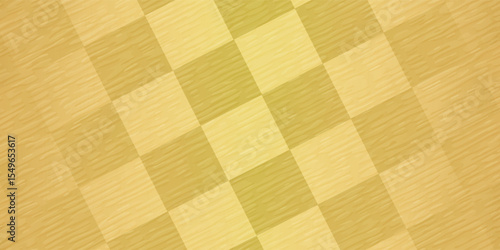 Japanese traditional golden checkered seamless background.